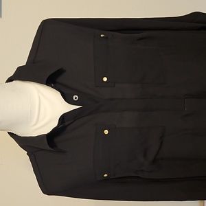 Lane Bryant - Convertible-Sleeve Chiffon Top - Black